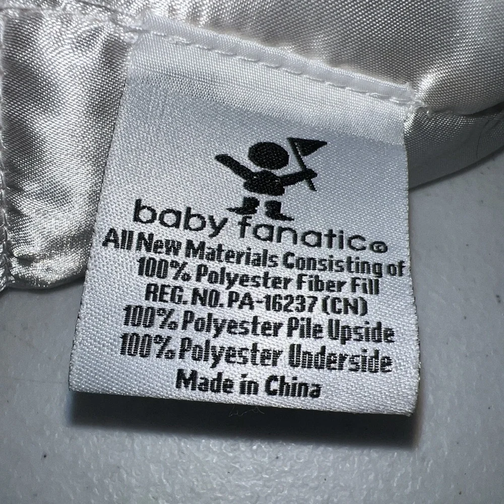 Baby Fanatic Embroidered Pittsburgh Penguins NHL Baby Lovey Cream Satin Back
